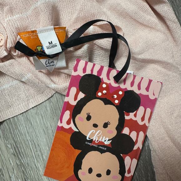 Chin Something Unique Disney Tsum Tsum Minnie Mouse Sweater Cardigan NEW - Picture 4 of 7